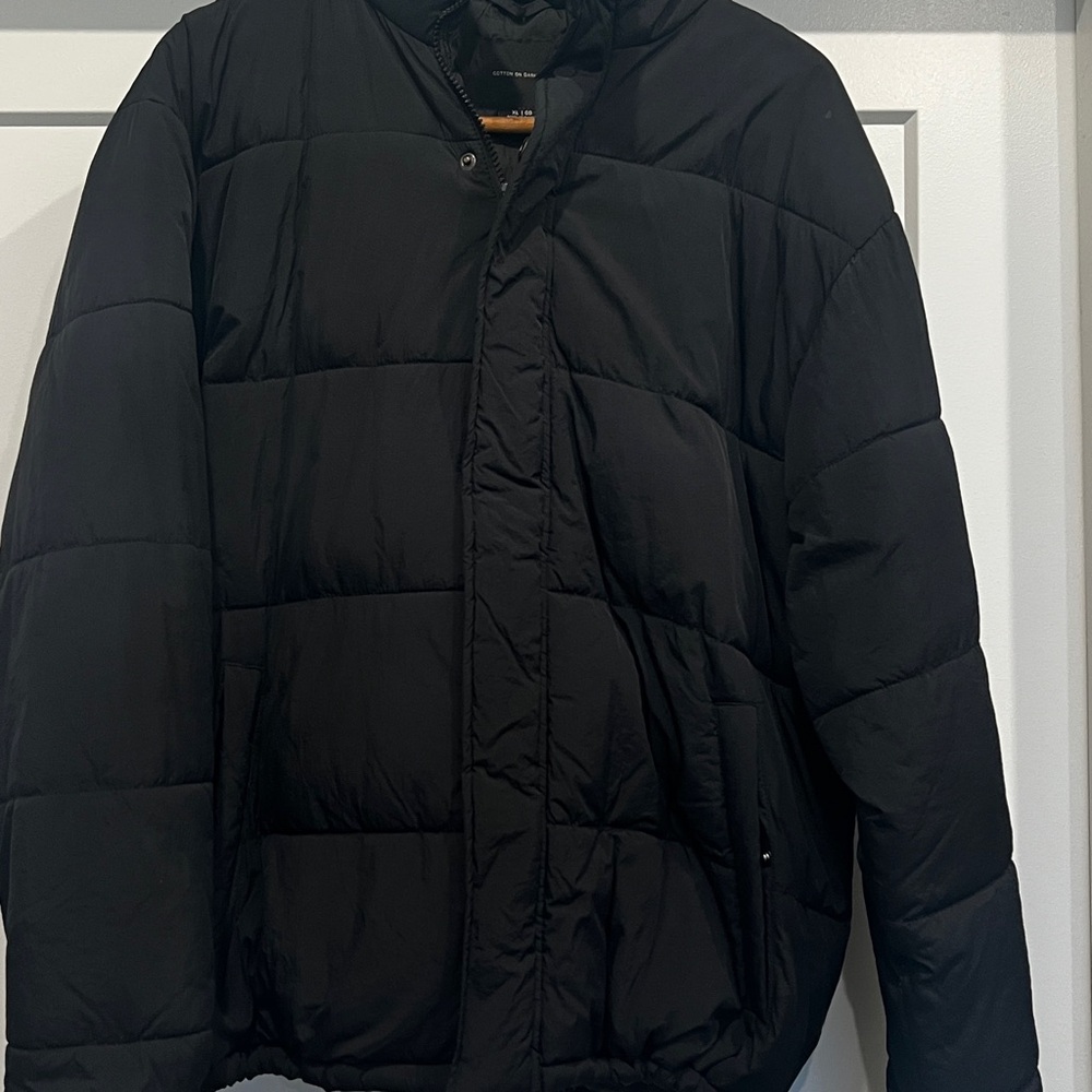 Cotton On Men's Midnight Black Puffer Jacket